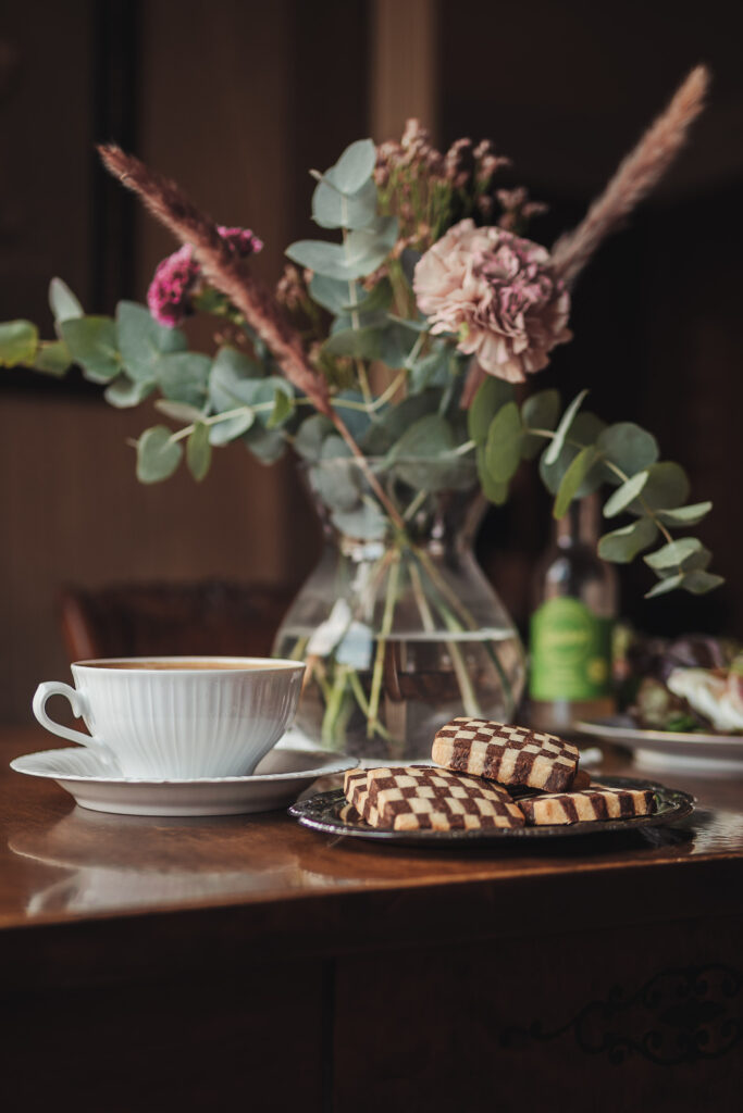 Kakor kaffe blombukett